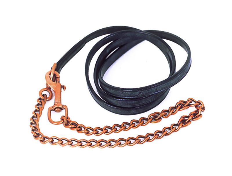 Heritage Saddlery English Leather Lead And Chain 1/2"