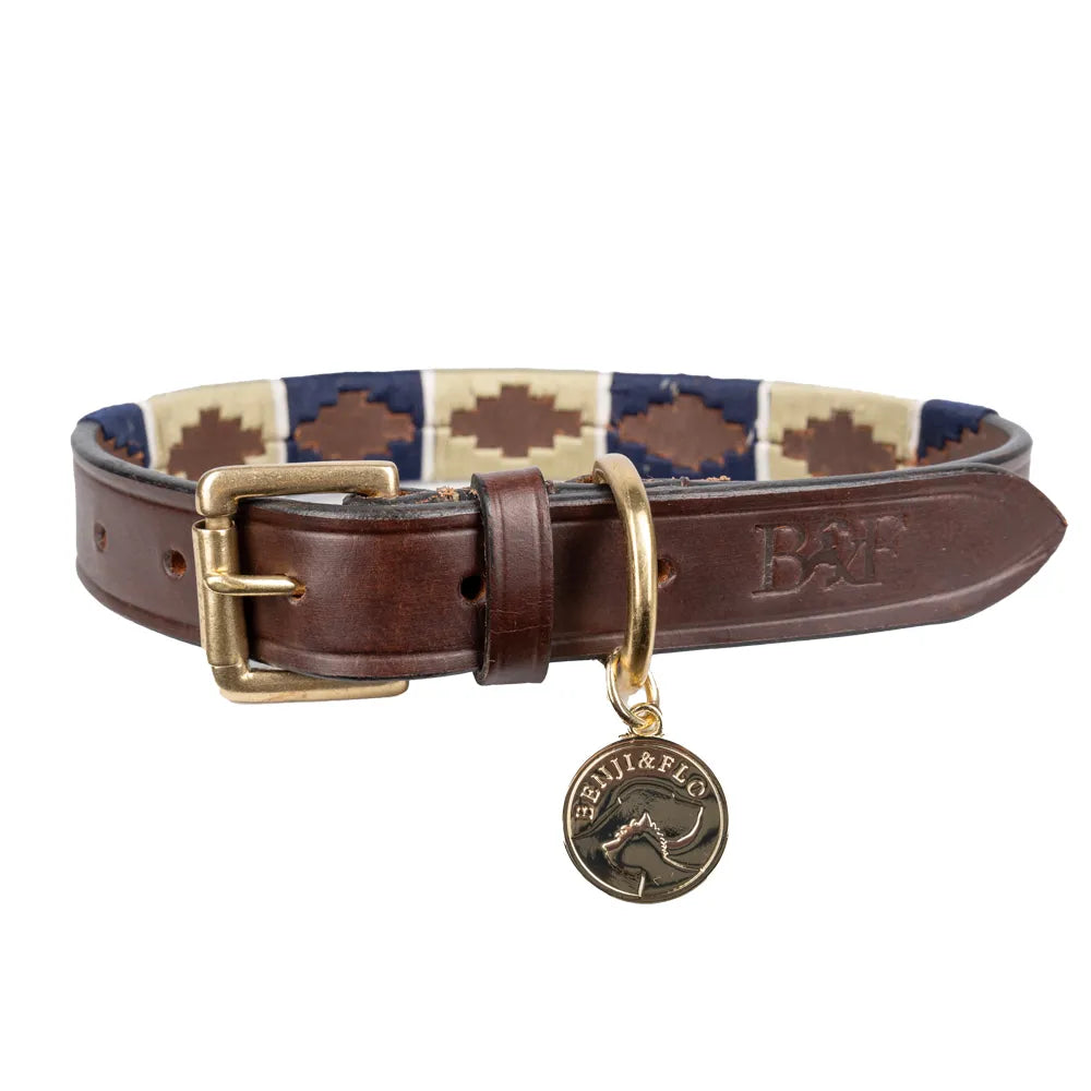 Benji & Flo Sublime Polo Leather Dog Collar