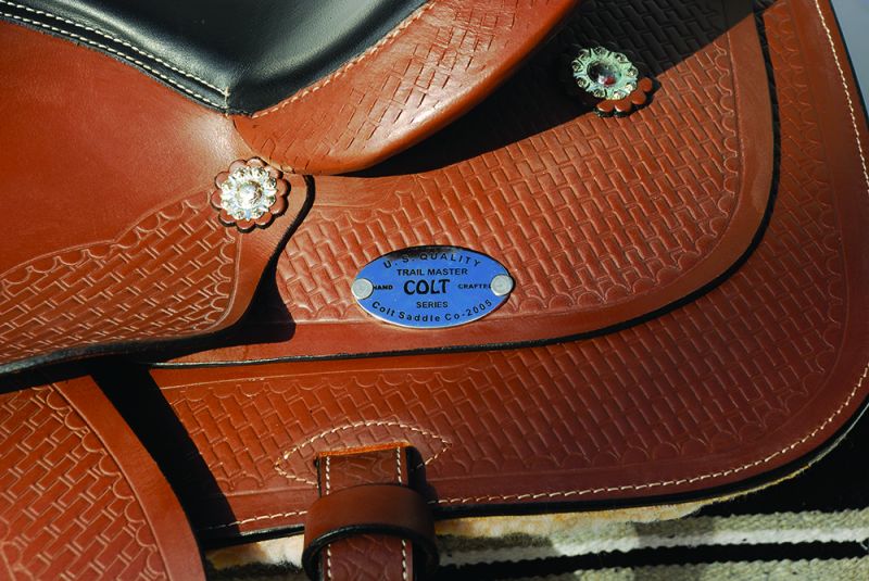 Windsor Colt Western Saddle, Bridle And Saddle Pad Set Embossed Leather Detailing