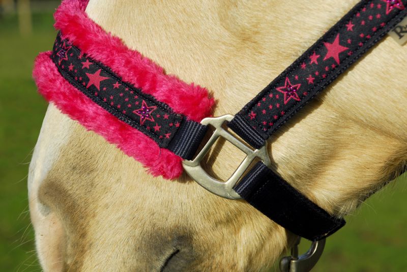Rhinegold Crystal Star Headcollar & Lead Rope Set