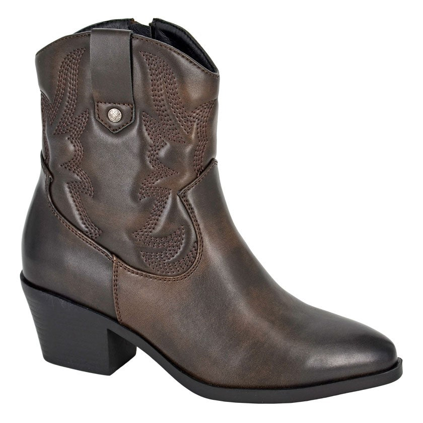 BERTILLA  Inside Zip Western Cowgirl Ankle Boo