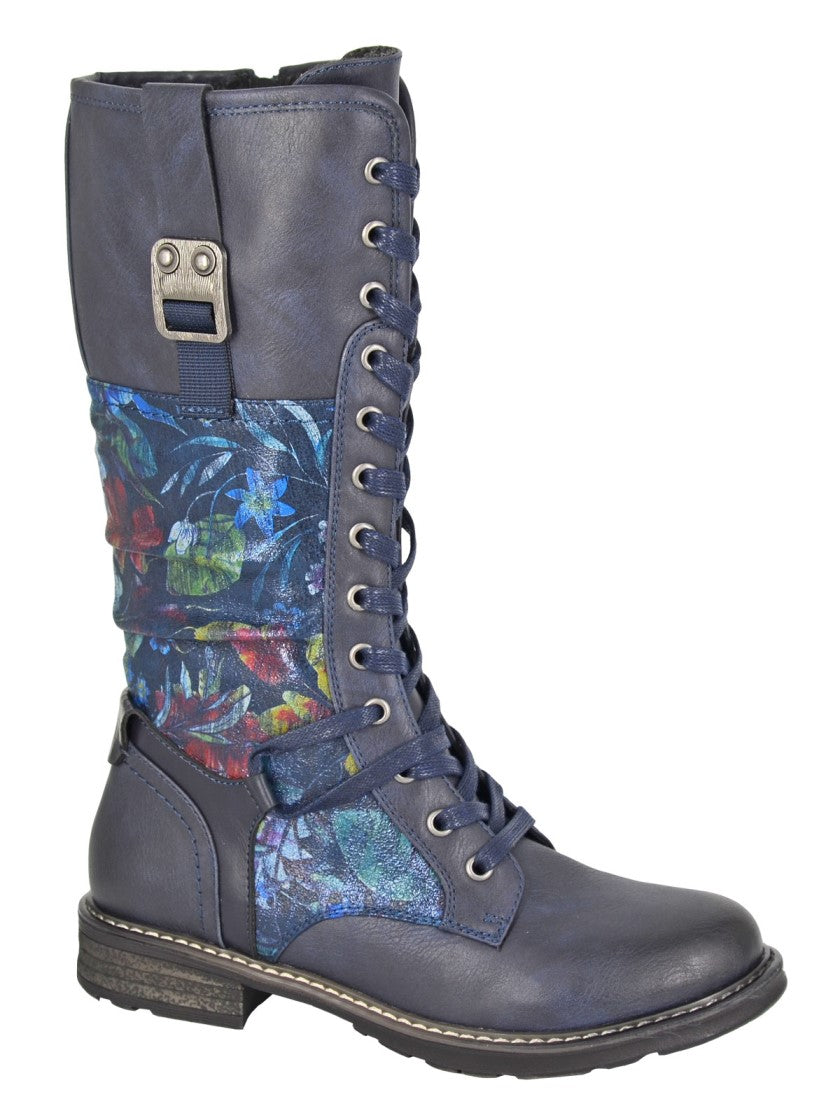 ABELA  High Leg Inside Zip Lace Up Boot