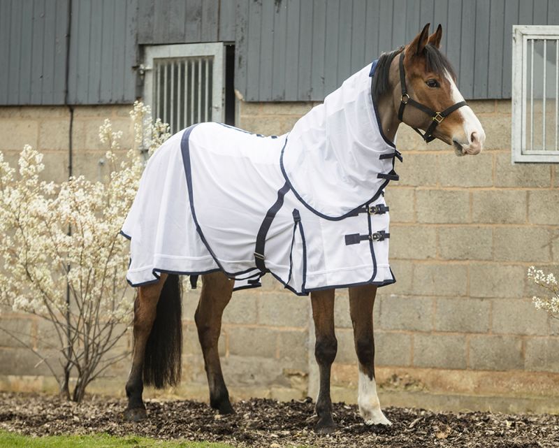 Rhinegold Fly Rug Supplied With Neck Cover in Zebra Print