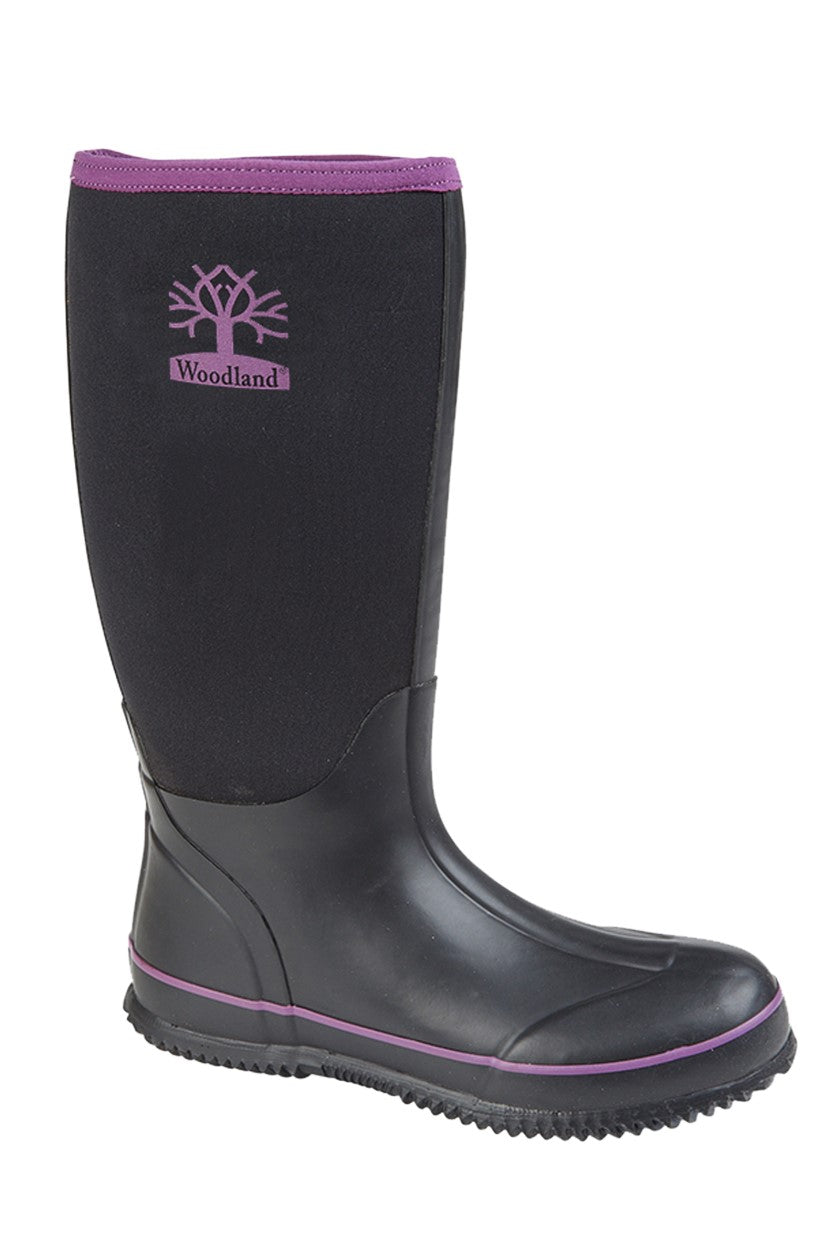 WOODLAND  'PULL ON PLAIN NEOPRENE'  Ladies Quality Wellington