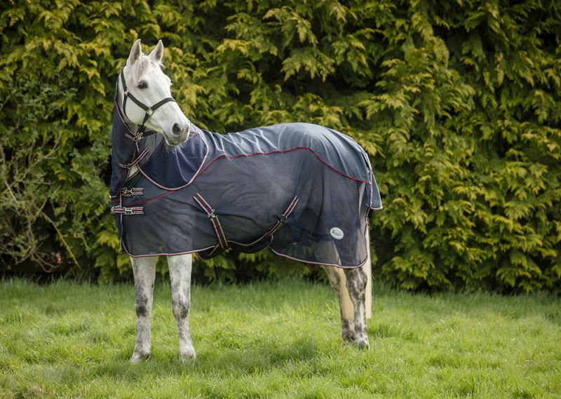 Rhinegold Mombasa Showerproof Topline Fly Rug With Neck Cover With Detachable Neck Cover AND NEW BELLY GUARD